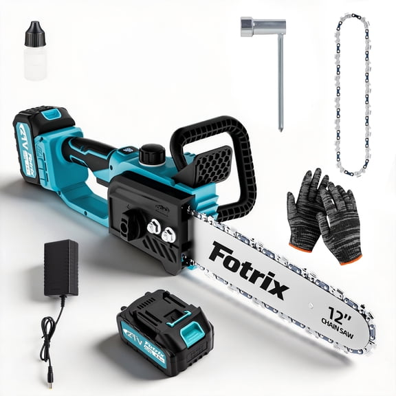 12-Inch Cordless Chainsaw,one Battery Powered Handheld Electric Saw for Brush Clearing