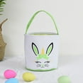 thumbnail image 4 of Advancent Bolsa de conejito Canasta de Pascua Conveniencia Cubos de vacaciones Suministros para niños Patrones surtidos decorativos Bolsas con Almacenamiento y organización del hogar Unicore verde, 4 of 6