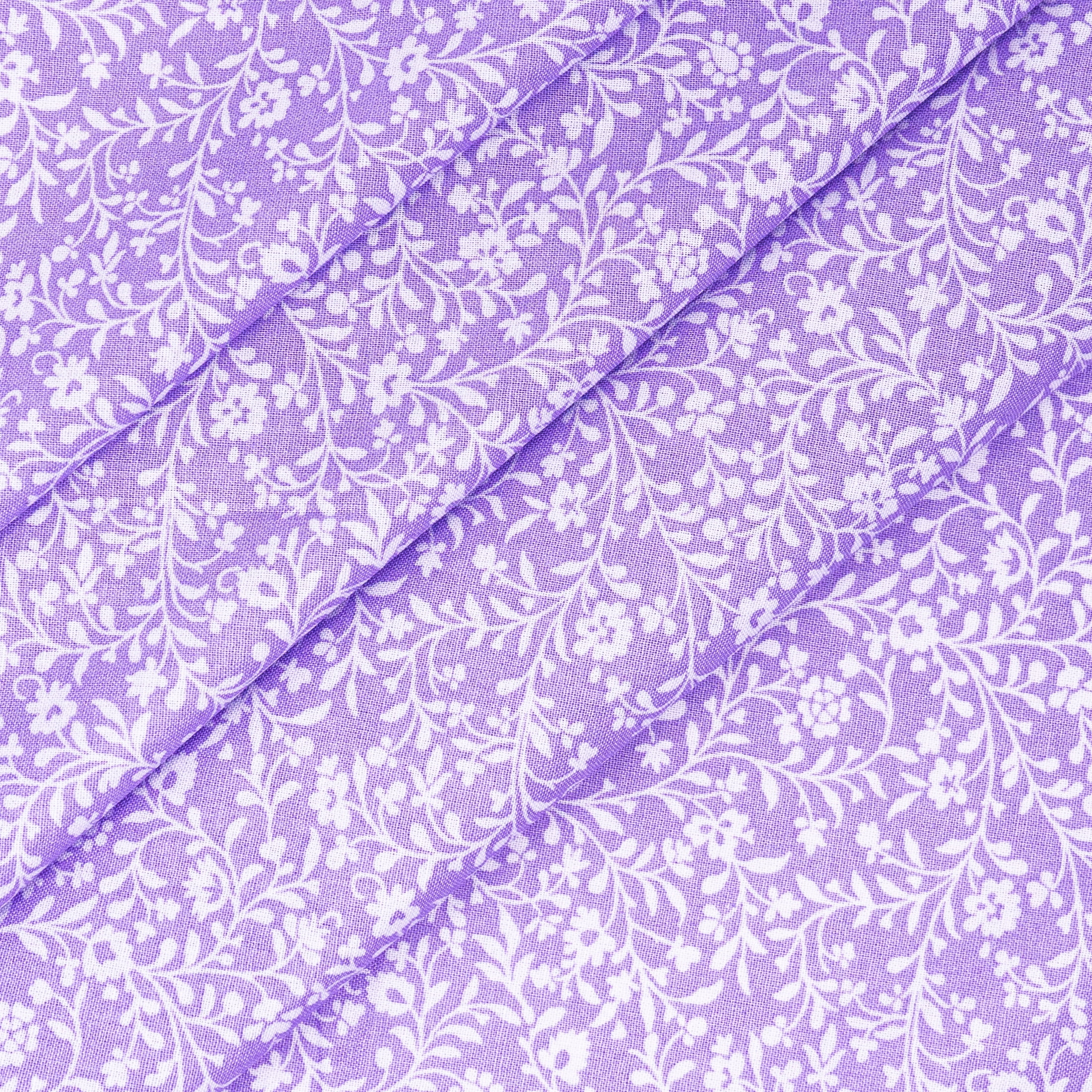 (2 pack) Waverly Inspirations 1 Yard Cut 100% Cotton Prints Fabric Florea Vine Lilac 44" Wide for Quilting & Sewing