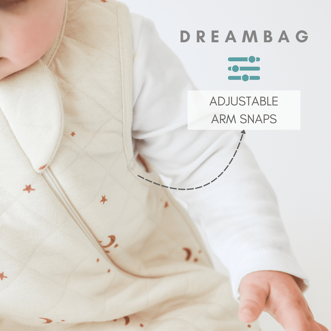 Tealbee Dreambag - Bamboo Grow-with-Baby Sleep Sack for 6-24 Months - All Season 1.2 TOG, Unisex, Moon Stars