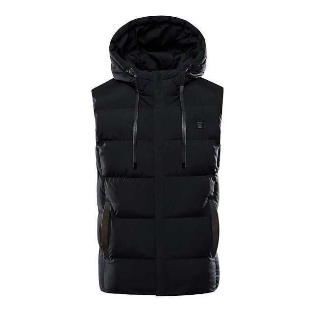 Chaleco de hombre con calefacción de siete zonas, carga inteligente, impermeable, antiestático, con capucha, cálido, chaqueta para hombre