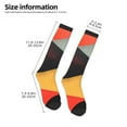 thumbnail image 2 of Naloa Geometric Cube Pattern Art Knee Socks, High Socks Long Stretchy Sock Women Knee High Stocking, Long Socks for Women, 2 of 6