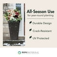 thumbnail image 3 of Tierra Verde Symphony Self Watering Square Planter, 15"W x 28"H, Black, 3 of 11