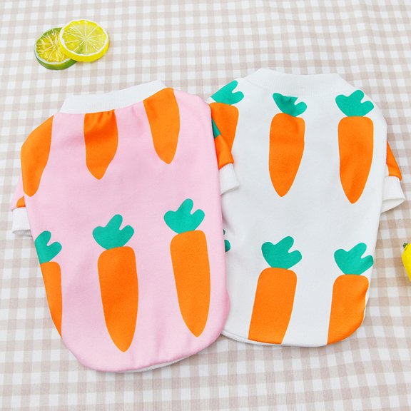 Yidarton Fall/winter New Pet Clothing Dog Supplies Warm Pull Radish Small Vests Teddy VIP Vests Dog Clothes White L