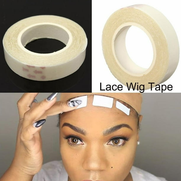 Rubans adhésifs double face Lace Front Support Tapes 1cm3 Yards Ruban  imperméable à l'eau pour perruques, toupies, pièces de cheveux, extension  de cheveux