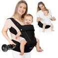 thumbnail image 1 of - Portabebés 6 en 1 de alta calidad con asiento de cadera, ahora con sistema de ajuste rápido de la cintura, todas las estaciones, portabebés desmontable para bebés de 0 a 36 libras, perfecto, 1 of 5