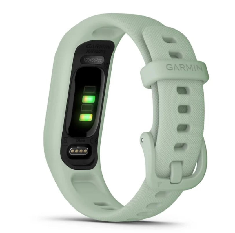 Garmin vívosmart 5, Fitness Tracker, Long-Lasting Battery, Simple Design, Cool Mint Bundle With USB Wall Charger + More