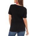 thumbnail image 2 of Wright's Womens Short Sleeve Peplum Waist Top, 2 of 6