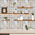 thumbnail image 4 of DEWOO 10PCS Mandala Tile Stickers, Peel and Stick Self Adhesive Removable Moroccan Tiles Backsplash Waterproof Oil Proof for Bathroom & Kitchen Wall Stickers Home Decor, 4 of 12