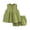 Green, variant on Toddler Girls Summer Outfits Cotton Linen Sleeveless Shirt with Buttons Tops Girls Outdoor Casual Shorts Set 2 Piece 