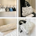 thumbnail image 4 of Kukuzhu Quilted Shoulder Tote Bag for Women Padding Down Cotton Hobo Bag Casual Large Handbag, 4 of 6