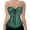 Black Green, variant on Corset Vintage Women Floral Embroidery Bustier Top Green S