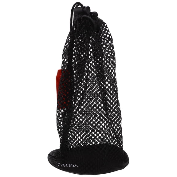 BESTYASH Golf Bag Black Nylon Mesh Storage Pouch with Drawstring Closure for Easy Carrying