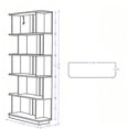 thumbnail image 5 of FFZ 90 cm Corner Bookshelf and 80 cm Bookcase Set of 2 with Free Combination, Dark Brown, 5 of 6