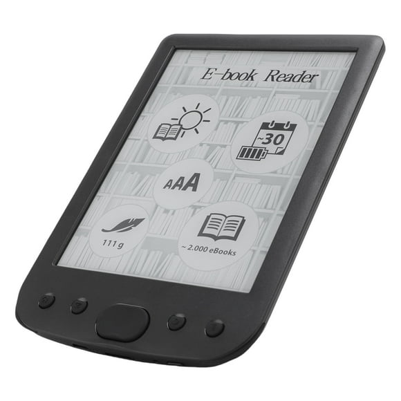 6 Inch E Reader with 800x600 HD Screen, Touch Screen E Book Reader with 2500mAh Battery for Text Highlighting and Annotations, Support Up To 32G, Portable E Reader for Eye Health