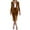 Brown, variant on 2 Piece Suit Skirt Sets for Women Velvet Long Sleeve Blazer Jacket Midi Pencil Skirt Business Office Formal Dress Suit, S