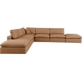 thumbnail image 4 of Meridian Furniture Comfy Cognac Vegan Leather 7-Pc. Modular Sectional, 4 of 11