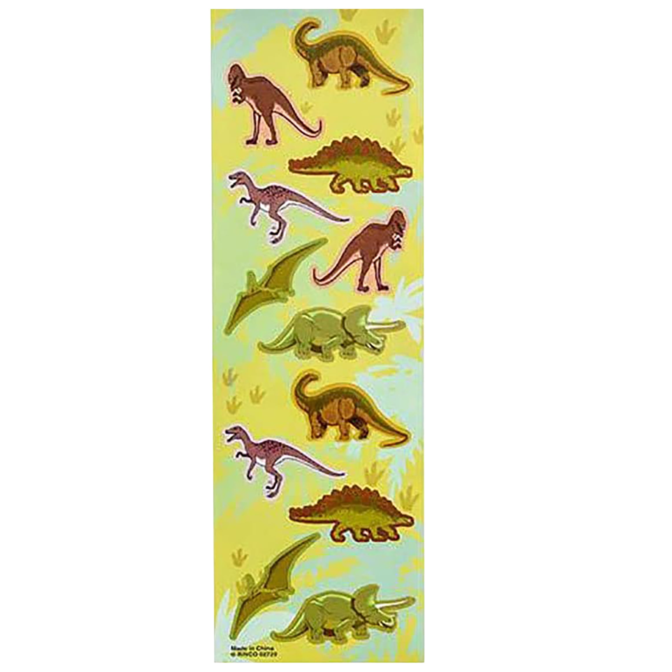 Lot of 12 Sheets Dinosaur Party Themed Sticker Party Favor Set Dino Stickers