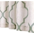thumbnail image 6 of Curtainking Tie Top Rod Pocket Valance Curtain Farmhouse Moroccan Tile Print Flax Linen Curtains 50x18 inch 1 Panel Sage on Beige, 6 of 6