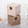 thumbnail image 3 of Trayknick Support de Rangement Style Rétro Design à Coque Carrée Boîte de Rangement en Bois Vintage pour Petits Objets Ébène, 3 of 13