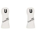 thumbnail image 1 of Youkk Golf Head Covers Driver Fairway Wood Sleeve Cover w/Number Putter White UT 27.5x10cm 2Set, 1 of 6