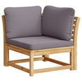 thumbnail image 3 of vidaXL 5 Piece Patio Lounge Set with Cushions Solid Wood Acacia, 3 of 8
