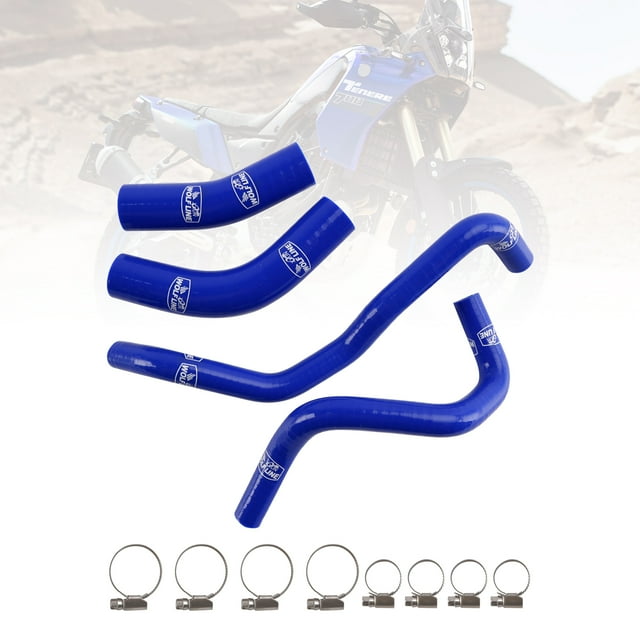 Silicone Radiator coolant Hose kit For Yamaha Tenere 700 2019-2024 Blue