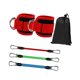 thumbnail image 2 of Bandas de resistencia para tobillos con puños, bandas para tobillos para hacer ejercicio y entrenamiento físico. Rojo, 2 of 9
