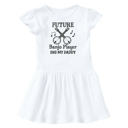 

Inktastic Future Banjo Player Like Daddy Gift Toddler Girl Dress