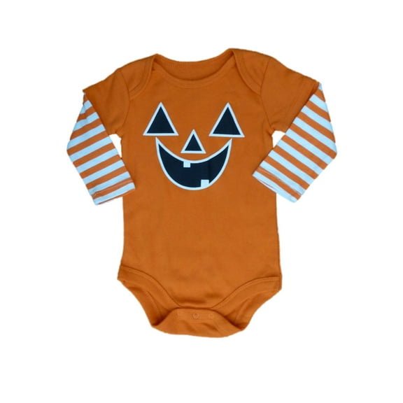 My Halloween Infant Boys & Girls Orange Jack-O-Lantern Pumpkin Creeper 3-6m