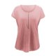 thumbnail image 2 of Gibobby Playera Manga Corta para Mujer verano color sólido cuello redondo media cremallera encaje manga corta camiseta(Rosa,G), 2 of 4