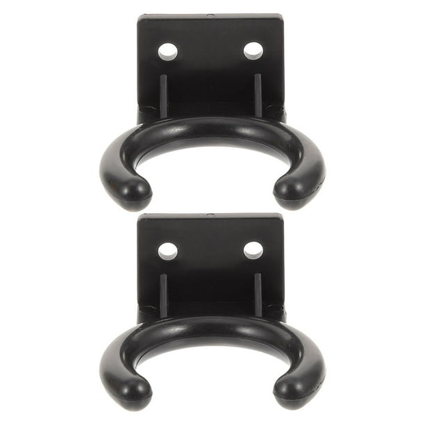 2 soportes de gancho para micrófono: soporte de pared de plástico con ganchos universales para micrófono, soporte portátil para micrófono.