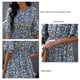thumbnail image 4 of Vestido de Playa con Cuello Redondo para Mujer Mini Vestidos con Estampado Floral Bohemio Túnica con Volantes Elegante Vestido de Fiesta con Borde con Volantes ANGGREK Otros, 4 of 8