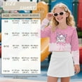 thumbnail image 7 of COEQINE Girls Everyday Crop Top Sweatshirt, Long Sleeve Crewneck Pullover for Fall Winter, Soft Casual Loose Fit Shirt for Age 5-6 Kids, Cat Bow Pink, 7 of 7