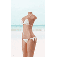 thumbnail image 3 of Meloria Swim and Fashion's Sexy White Textured Padded Metallic-Chain Bikini Sets, 3 of 5