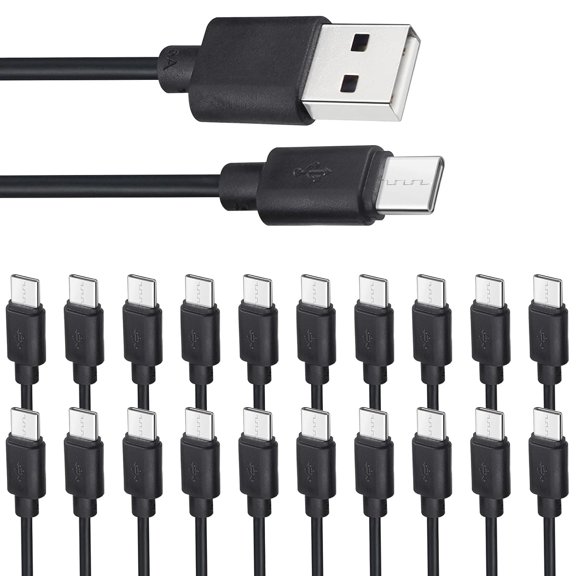 USB C Cable Bulk 20-Pack, Type C Charger Cord 3.3ft Multipack