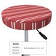 thumbnail image 4 of Disketp Stripes Red White Funda Redonda para Taburete, Funda de Cojín para Silla de Bar Suave y Elástica-14 inch, 4 of 7