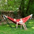 thumbnail image 6 of Vivere Sunbrella Double 2-Person Hammock with Stand and Carry Bag, Crimson, 6 of 6