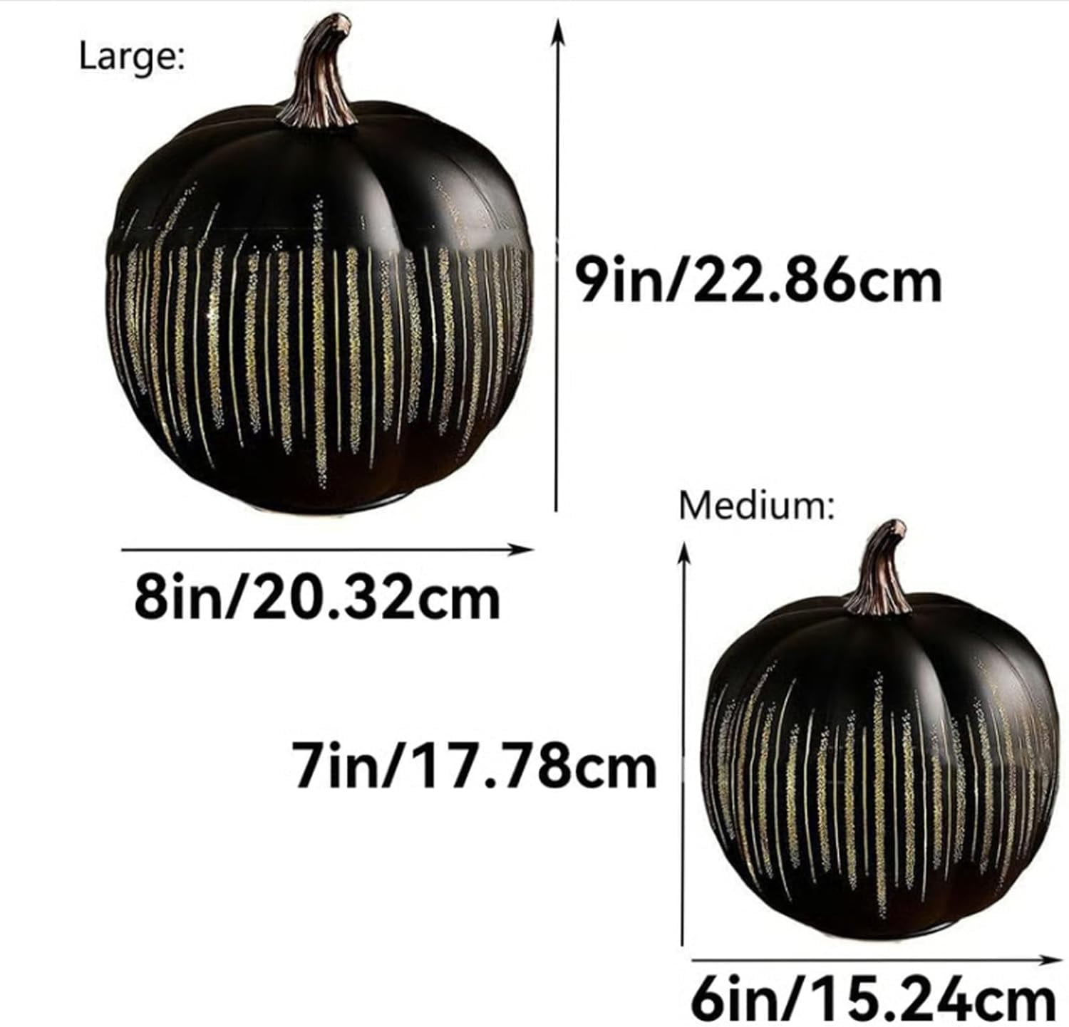 Twinkle Light Pumpkins, Set of 2 Illuminated Starry Night Glass Pumpkins, Halloween Twinkle Light Pumpkins, Twinkle Led Pumpkin Lights with Starry Night Design for Home Bedroom (Orange-7''+9'')