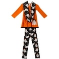 thumbnail image 1 of Toddler Girls 3 Pieces Set Halloween Outfit Long Sleeve Top Pants Scarf ClothingOrange 2T XS (P400483P), 1 of 4