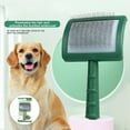 thumbnail image 2 of Dog Brush for Shedding, Dog Hair Brush Slicker Brush for Dogs/Cats, Dog Brush for Long Haired Dogs, Pet Cat Dog Grooming Brush (Green,L), 2 of 8