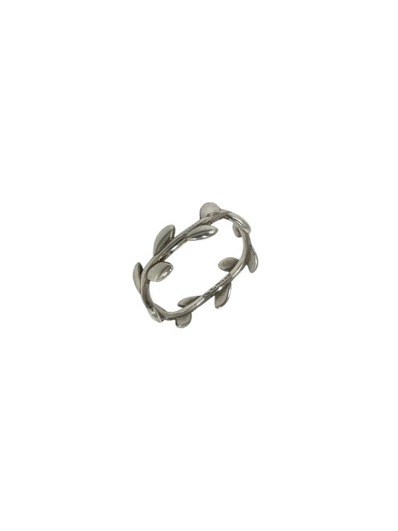 Pre-Owned TIFFANY&Co. Tiffany Vintage Olive Leaf Ring, Sterling Silver 925, Accessory, 69037