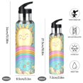 thumbnail image 2 of Yayeee 20oz Insulated Water Bottle Double Wall Stainless Steel with Flip Straw Lid, Retro Blue Rainbow, 2 of 7
