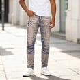 thumbnail image 6 of ZVNAΖH Men's Motorcycle Biker Jeans, Anti-Tear Slim Denim Pants with Stitched Knee Details for Riding & Casual Wear, XS-2XL, 6 of 9