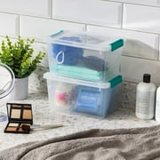 IRIS 4 Qt Plastic Storage Bins, Stackable, Clear, 6Pk
