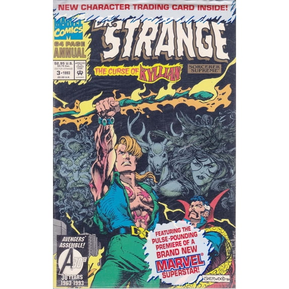 Doctor Strange: Sorcerer Supreme Annual #3 (with card) VF ; Marvel Comic Book