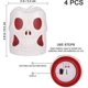 thumbnail image 5 of 4pcs Skull Candle Light Halloween Decor Decorations Halloween Decor Led Light-Up Candles, 5 of 5
