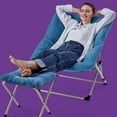thumbnail image 6 of LEIYY Comfy Chair for Adults, Soft Faux Fur Folding Lounge for Bedroom Living Room Dorm Rooms Flexible Reading Chair for Teens Kids, X-Large Foldable (Ottoman-Blue), 6 of 7