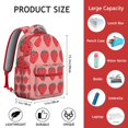 thumbnail image 6 of Pink Strawberry Plants Fruit Backpack for School,Cute School Bag,Schoolbag with Adjustable Shoulder Straps & Padded Back,15.3"x11"x7.1"., 6 of 6