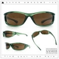 thumbnail image 2 of Urban Y2K Wrap Around Sport Plastic Windbreak Oval Sunglasses Green - Brown, 2 of 8